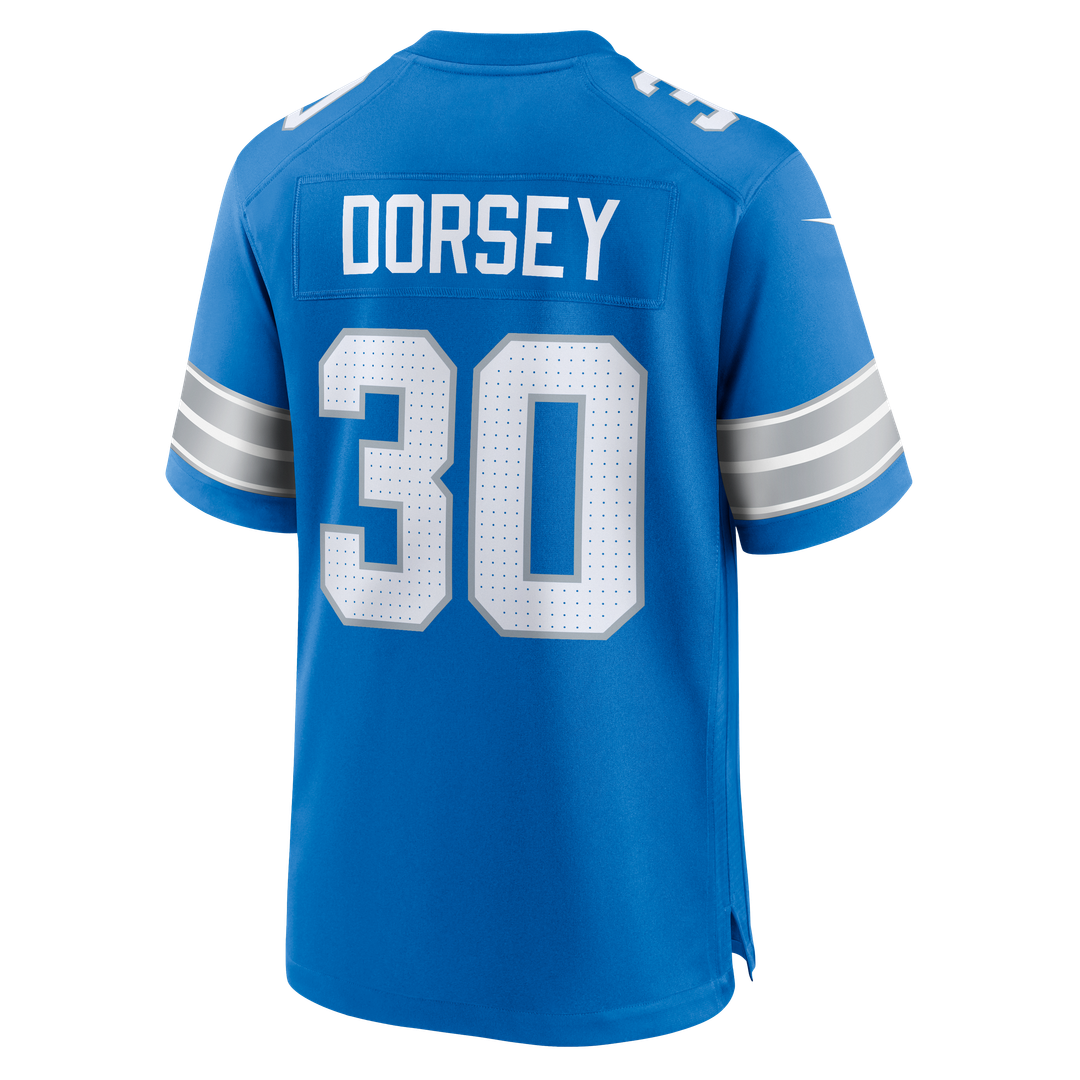 Khalil Dorsey Detroit Lions Nike Team Game Jersey -  Blue