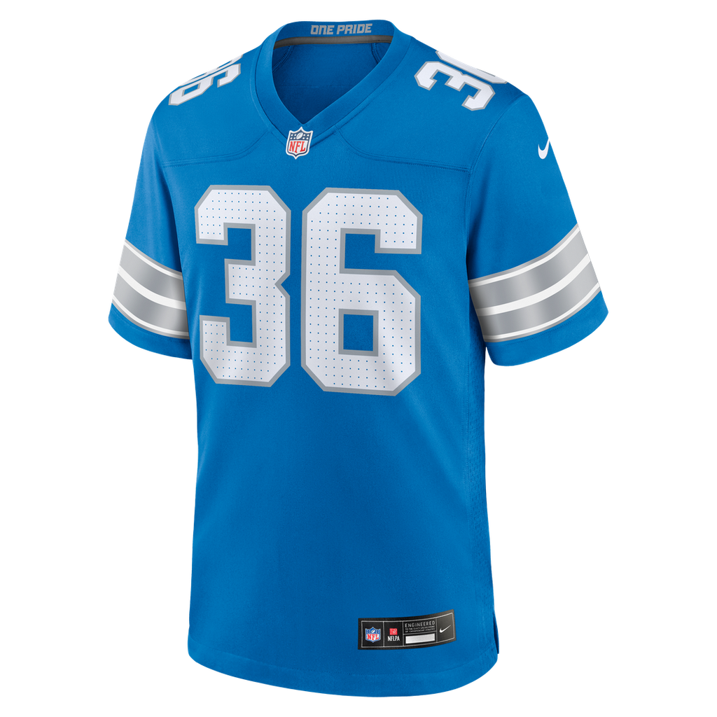 Chuck Clark Detroit Lions Nike Team Game Jersey - Blue
