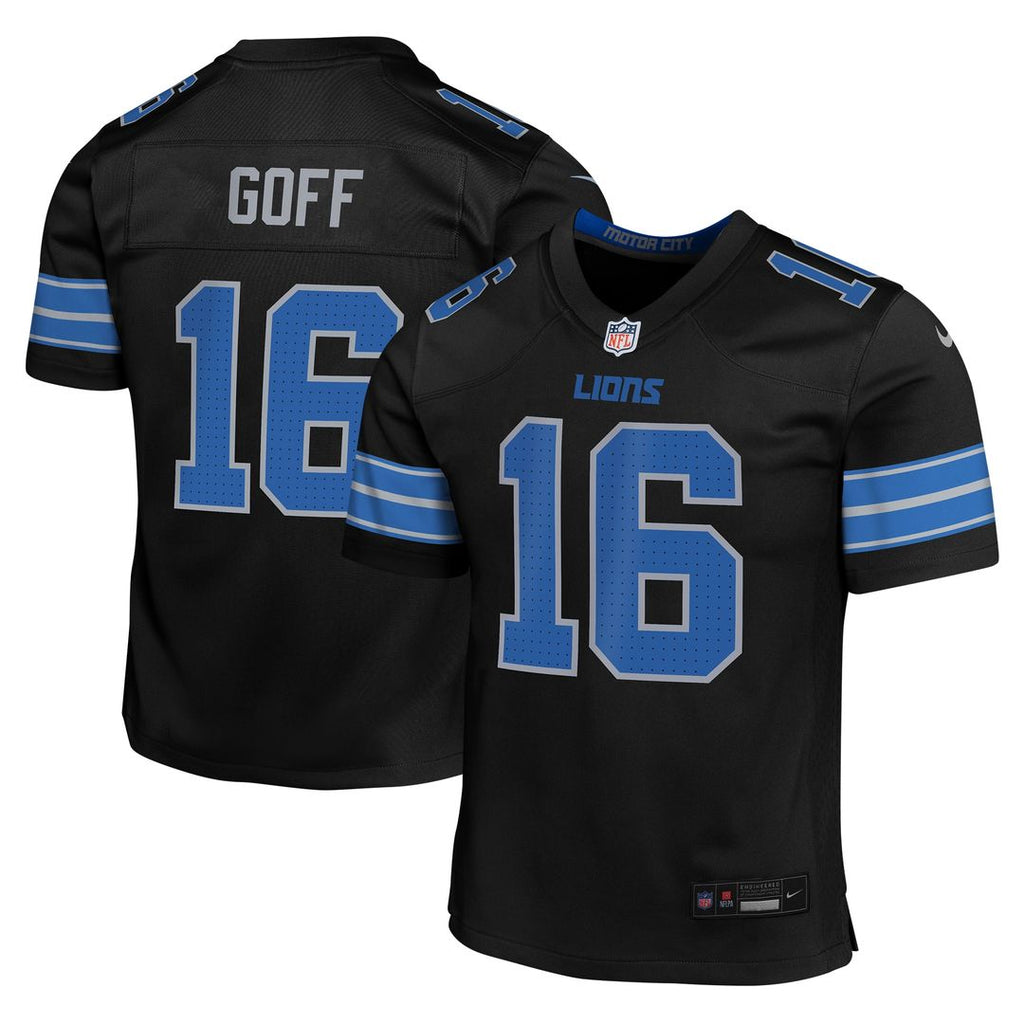 Jared Goff Detroit Lions Nike Youth Game Jersey - Black