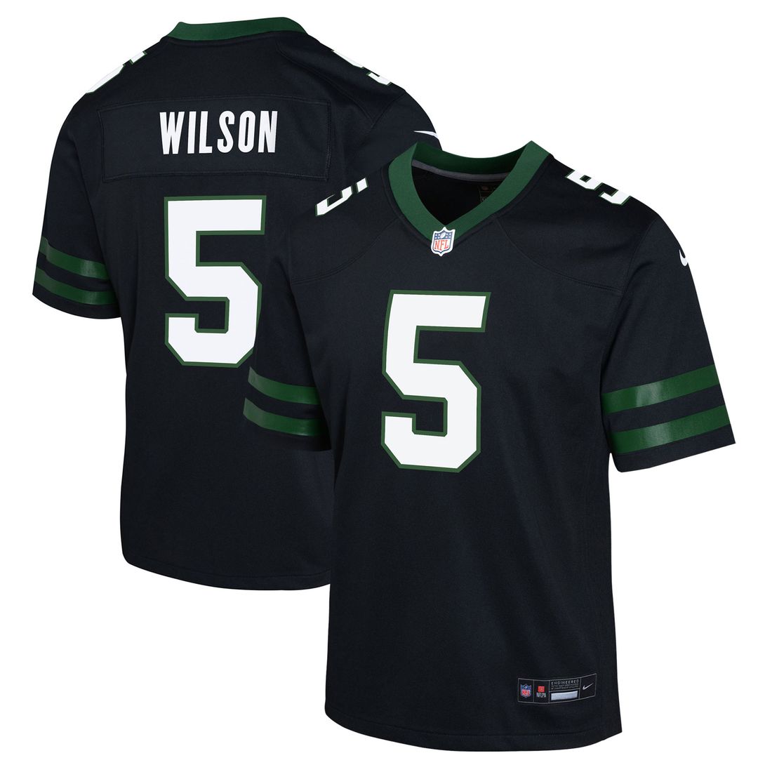 Garrett Wilson New York Jets Nike Youth Game Jersey - Black