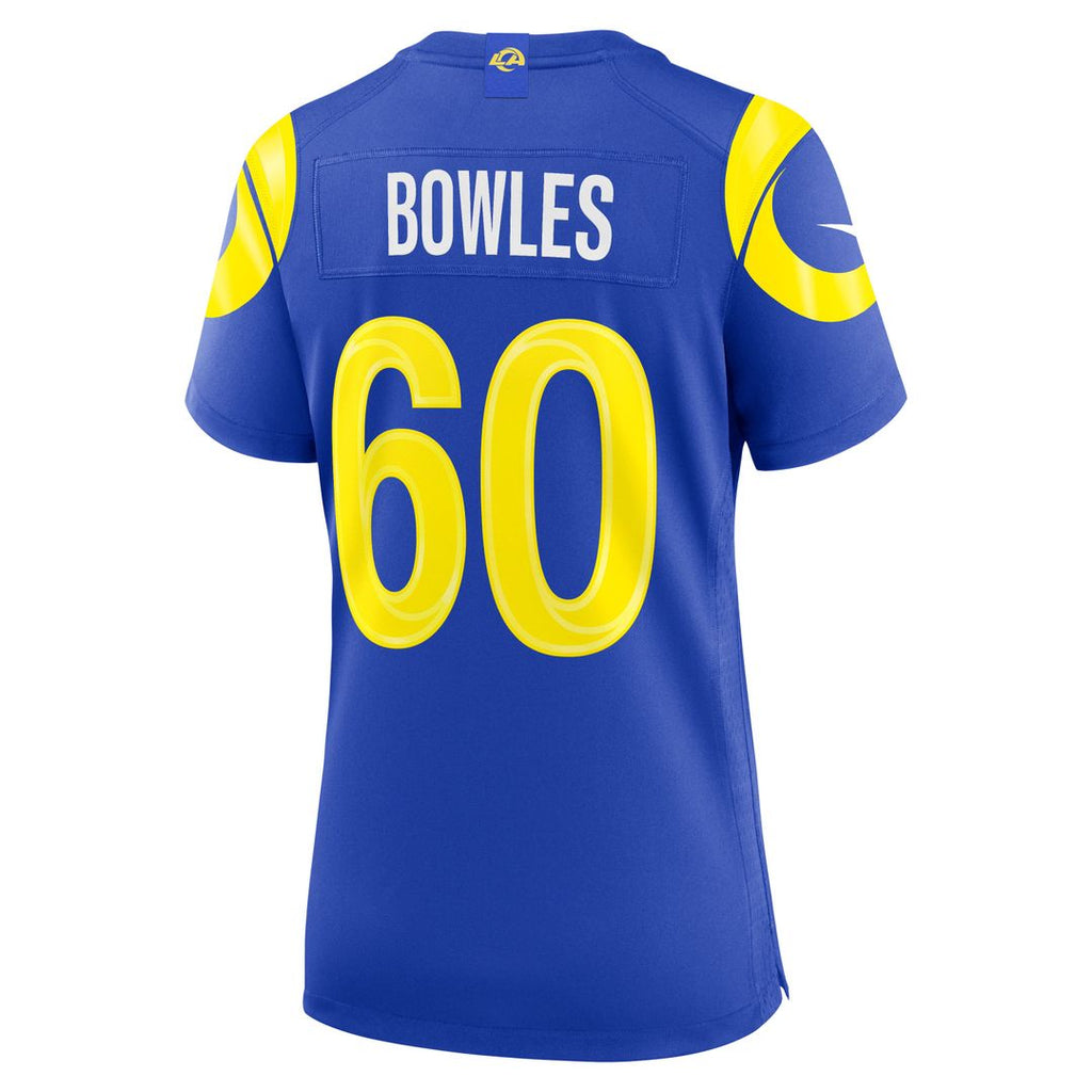 Wyatt Bowles Los Angeles Rams Nike Women's Team Game Jersey -  Royal